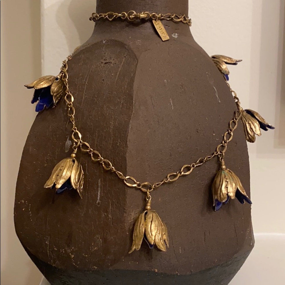 flowers long necklace